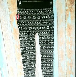 NWT Eyecandy Snowflake Fleece Sweater Legging 1X2X
